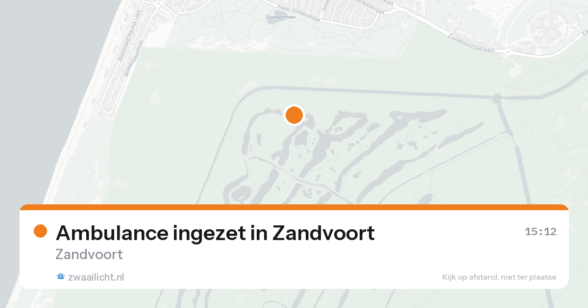 Ambulance ingezet in Zandvoort — 31 mei 2026