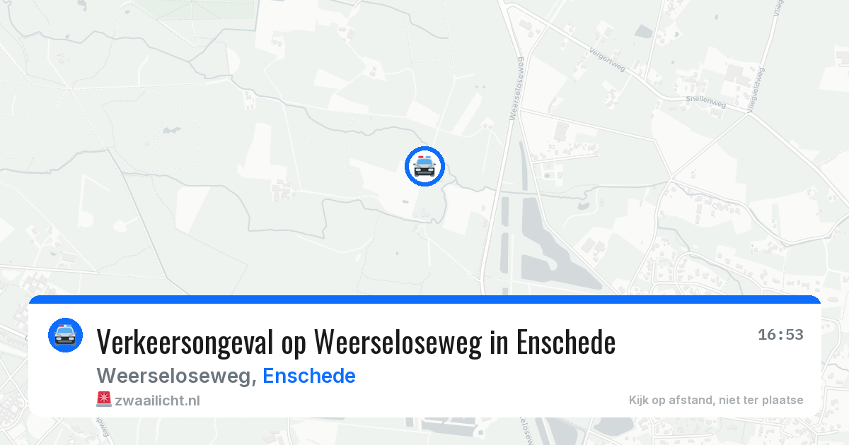 Verkeersongeval op Weerseloseweg in Enschede — 29 mei 2026