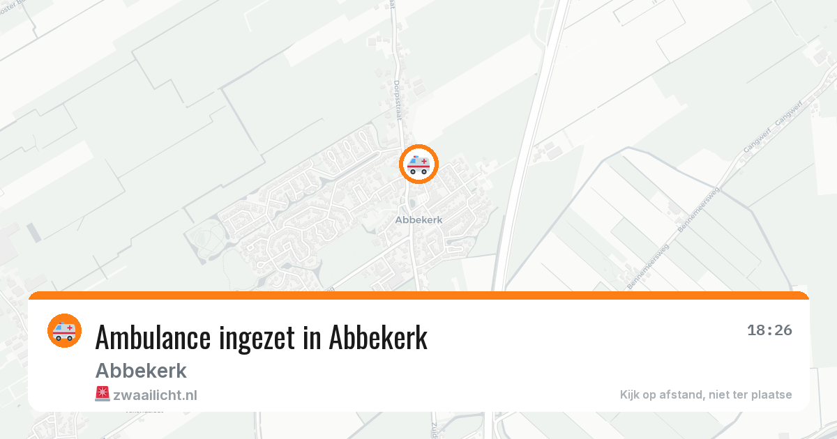Ambulance ingezet in Abbekerk — 25 mei 2026