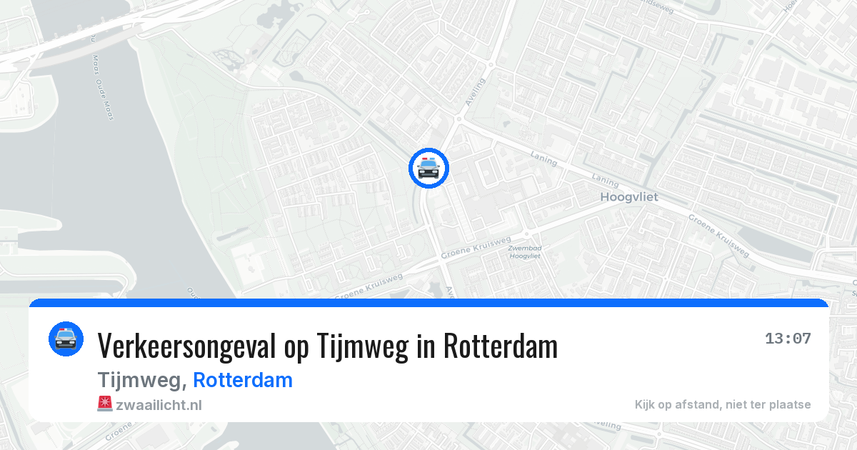 Verkeersongeval op Tijmweg in Rotterdam — 21 jun 2026