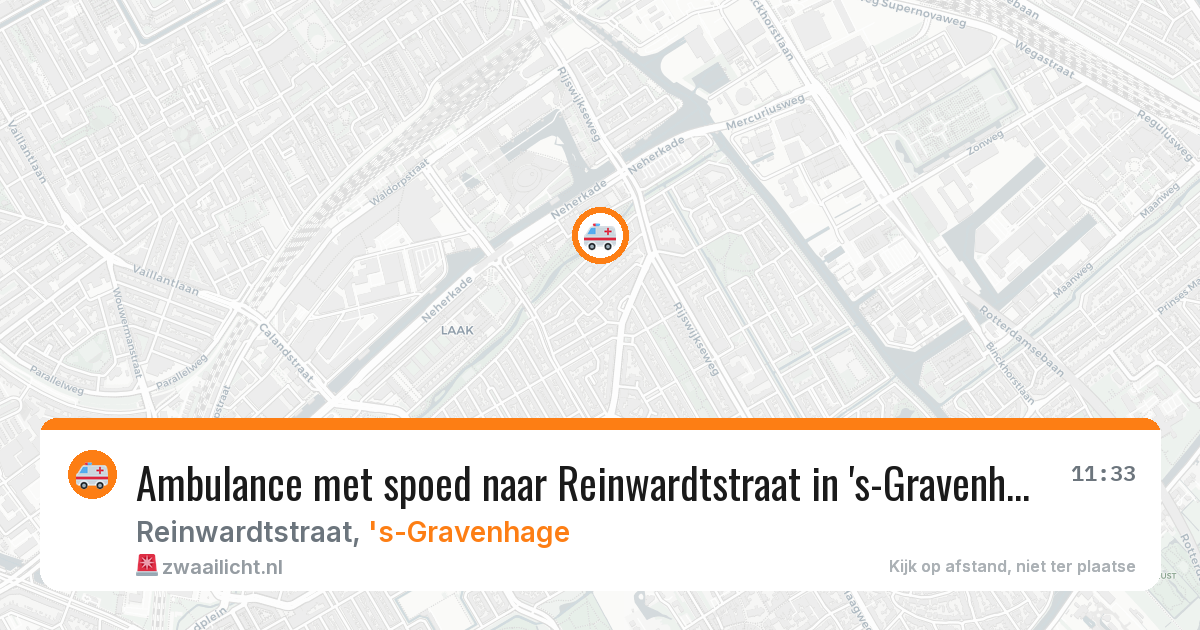 Ambulance met spoed naar Reinwardtstraat in 's-Gravenhage — 5 aug 2026