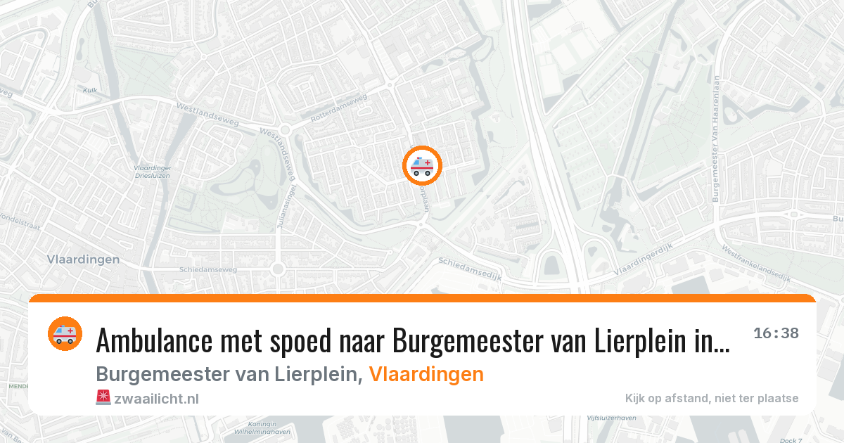 Ambulance met spoed naar Burgemeester van Lierplein in Vlaardingen — 8 jul 2026