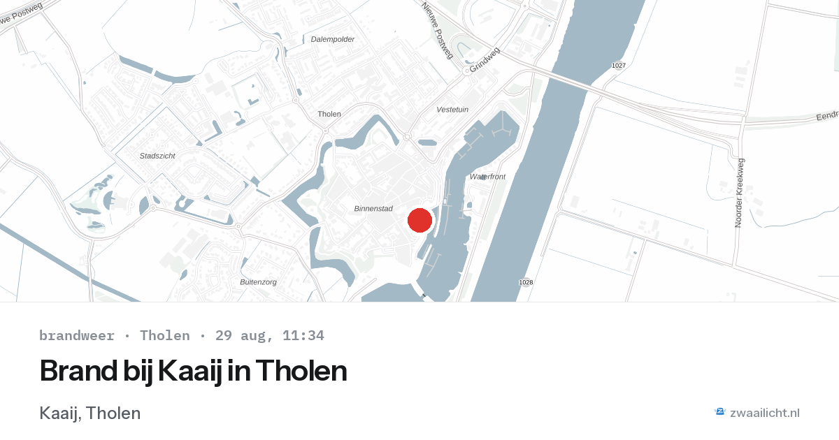 Brand bij Kaaij in Tholen — 29 aug 2026