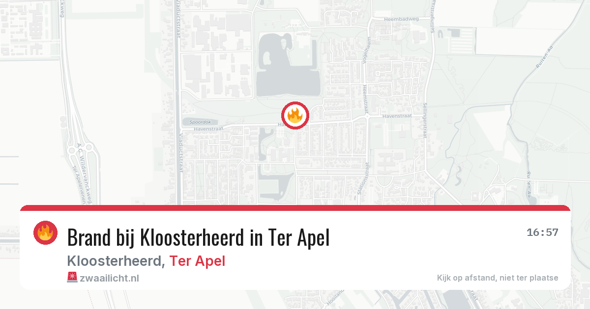 Brand bij Kloosterheerd in Ter Apel — 19 jul 2026