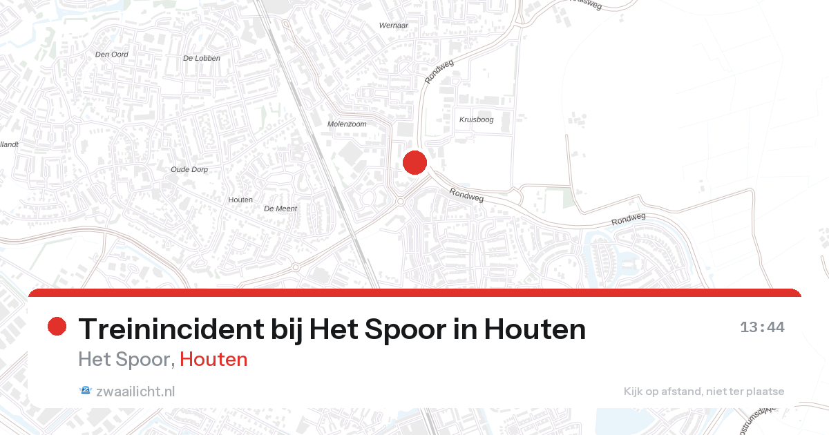 Treinincident bij Het Spoor in Houten — 12 mrt 2026