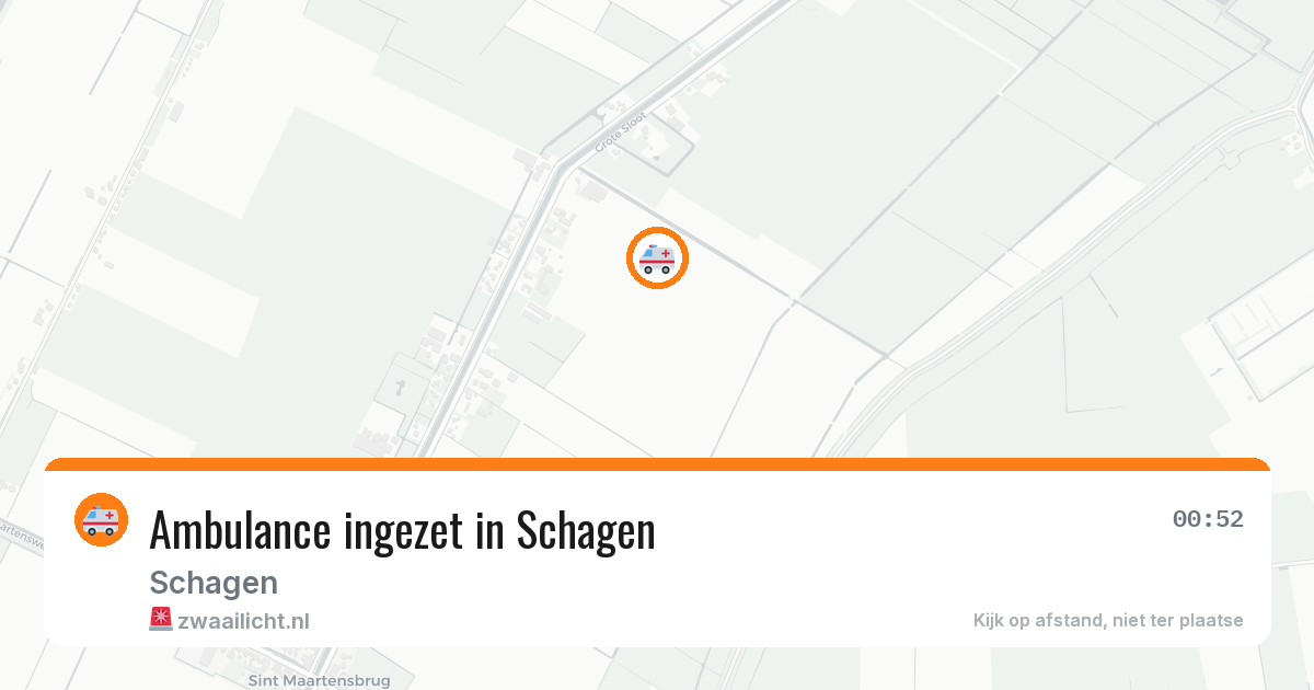 Ambulance ingezet in Schagen — 31 jul 2026 | 🚨 Zwaailicht.nl