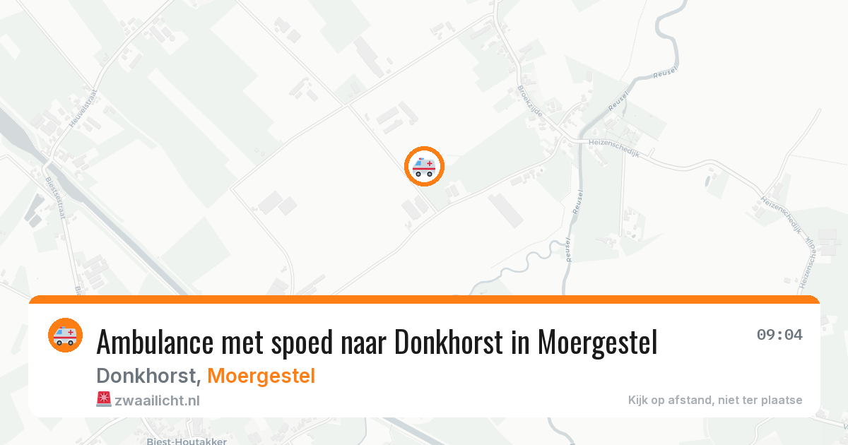 Ambulance met spoed naar Donkhorst in Moergestel — 12 apr 2026