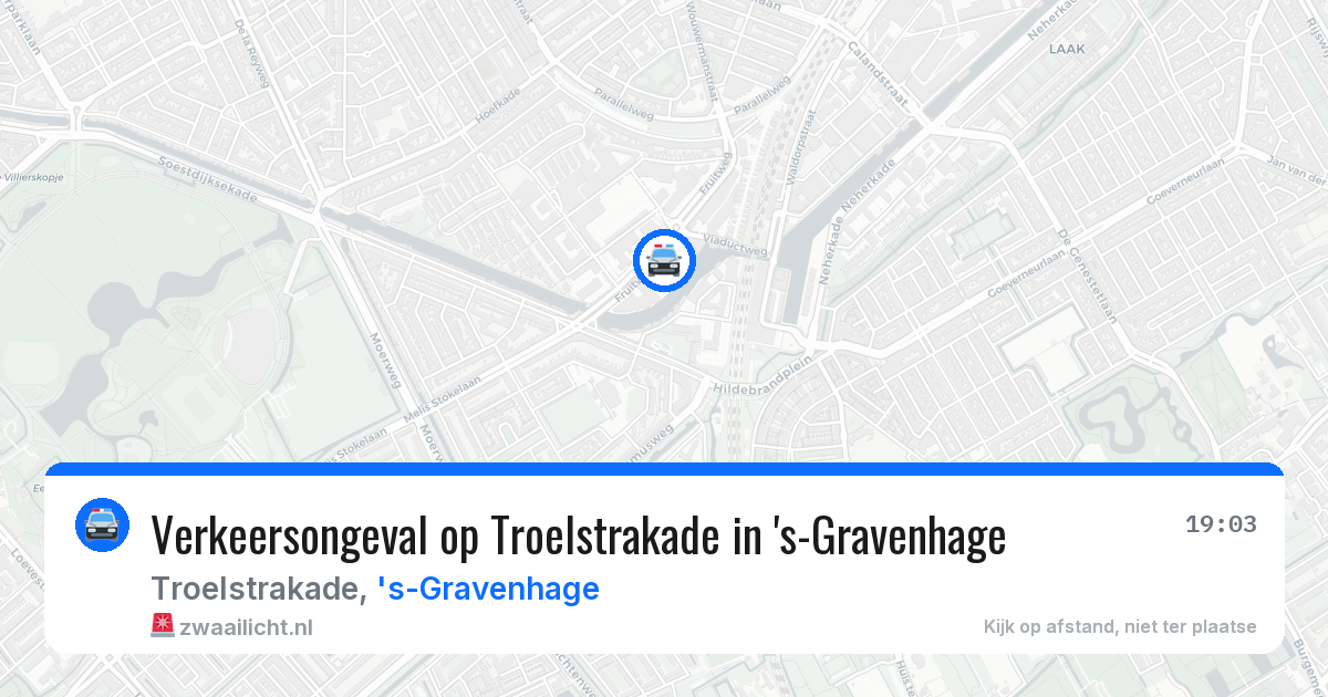 Verkeersongeval op Troelstrakade in 's-Gravenhage — 22 jan 2026