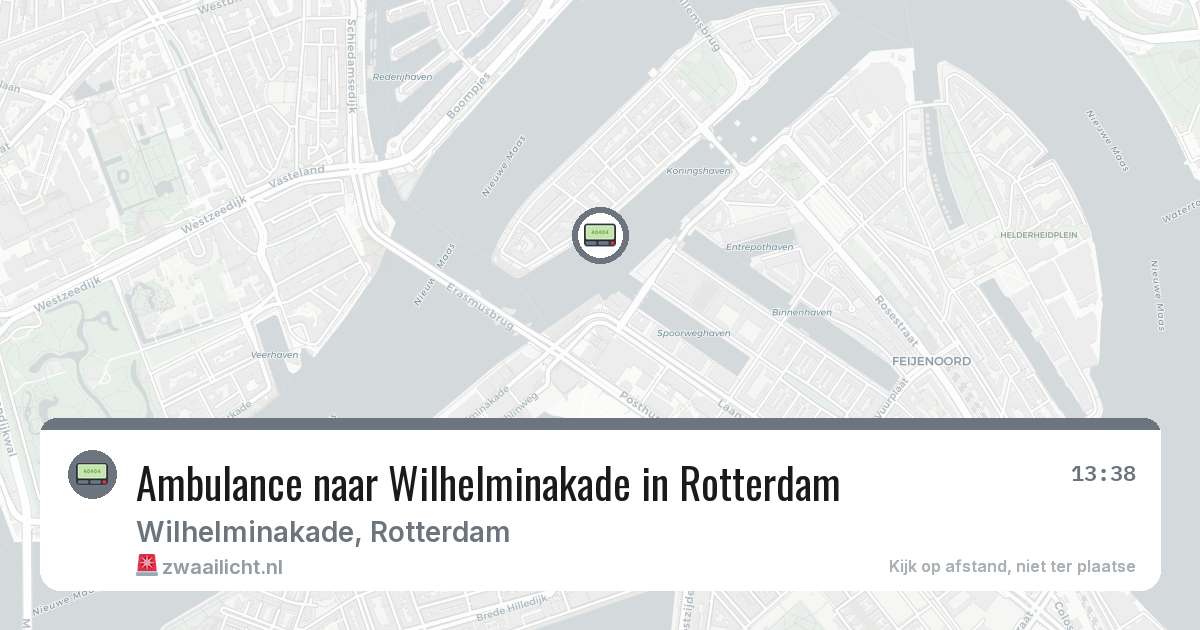 Ambulance naar Wilhelminakade in Rotterdam — 17 jun 2026