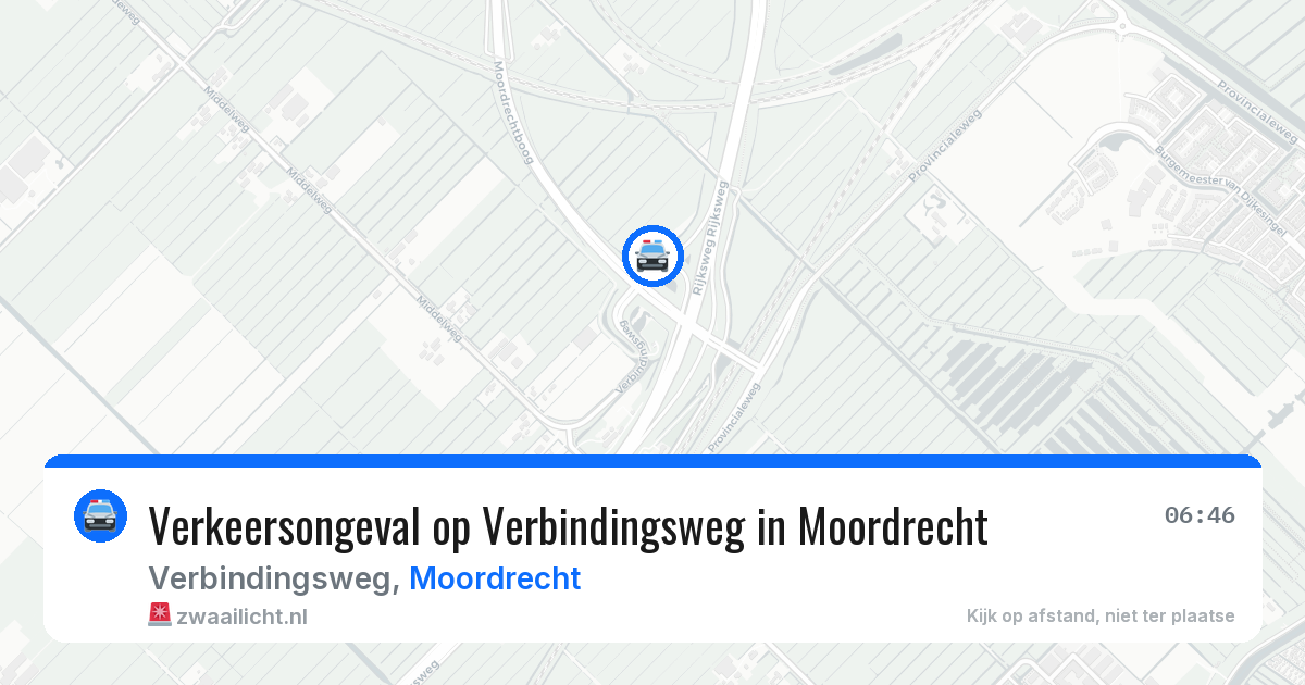 Verkeersongeval op Verbindingsweg in Moordrecht — 15 mrt 2026