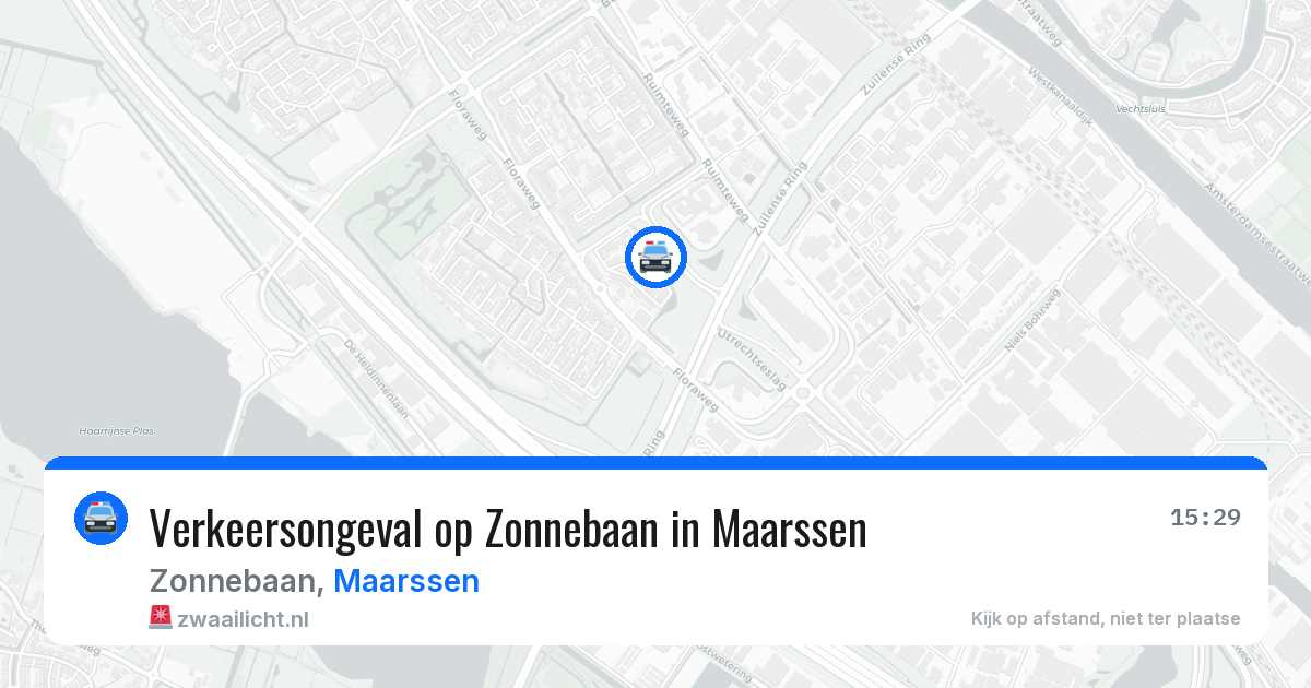 Verkeersongeval op Zonnebaan in Maarssen — 4 jul 2026