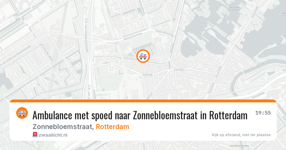 Ambulance met spoed naar Zonnebloemstraat in Rotterdam — 7 apr 2026