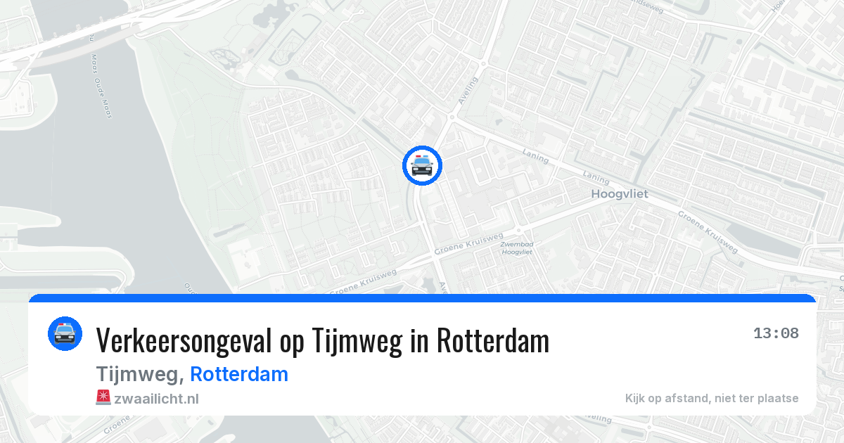 Verkeersongeval op Tijmweg in Rotterdam — 21 jun 2026