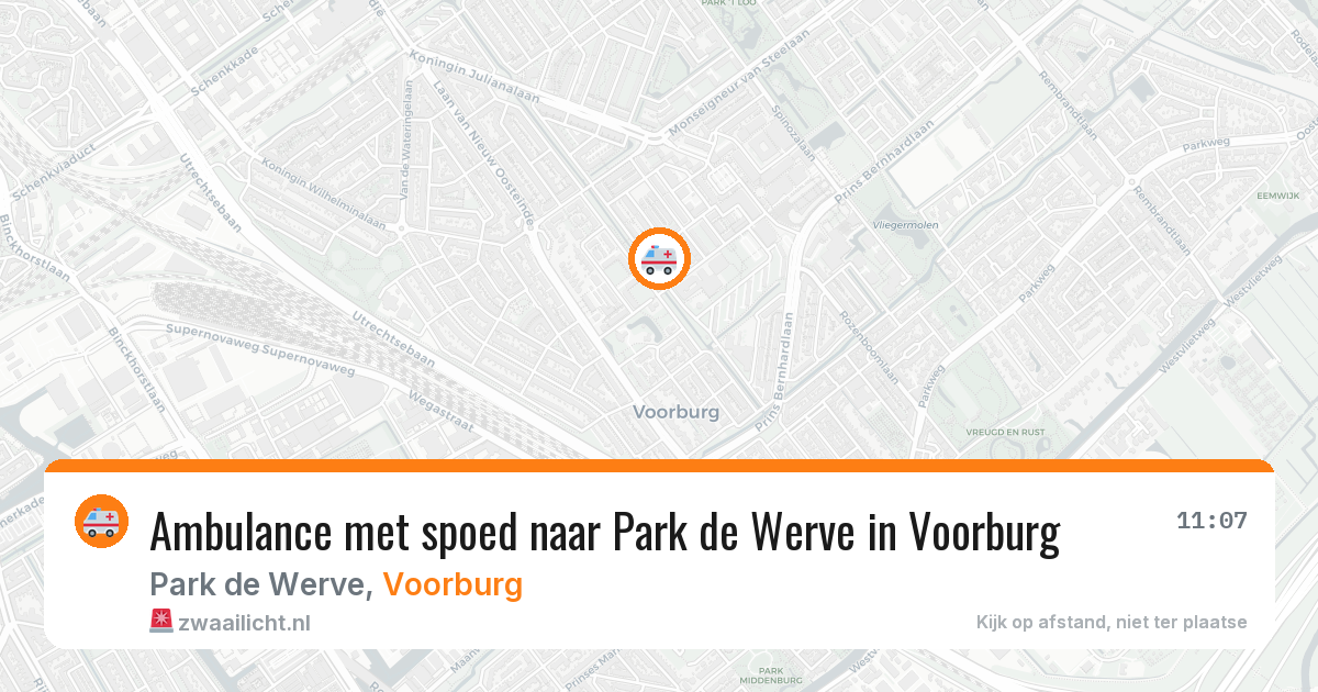Ambulance met spoed naar Park de Werve in Voorburg — 10 aug 2026