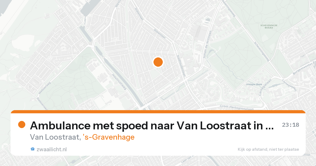 Ambulance met spoed naar Van Loostraat in 's-Gravenhage — 25 aug 2026
