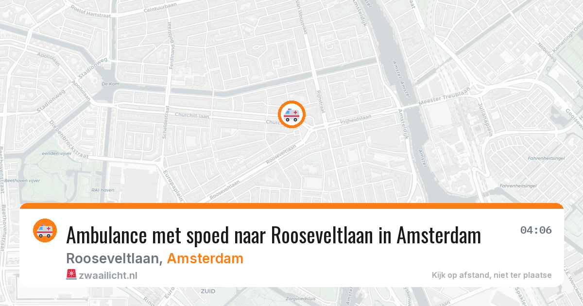 Ambulance met spoed naar Rooseveltlaan in Amsterdam — 19 mei 2026