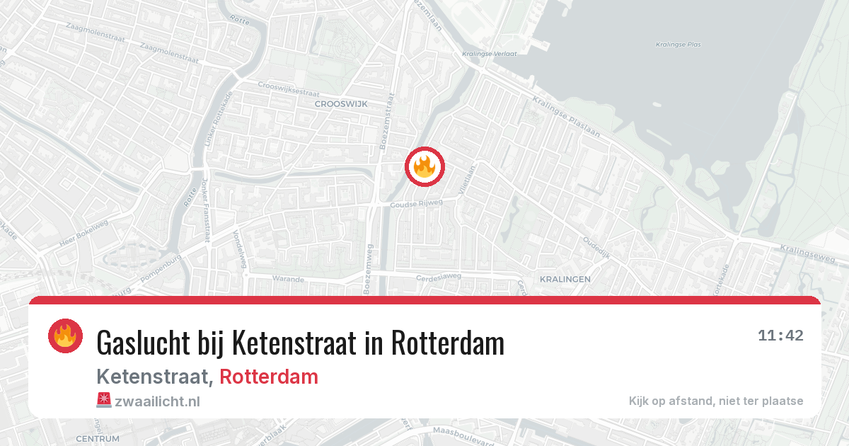 Gaslucht bij Ketenstraat in Rotterdam — 2 jun 2026