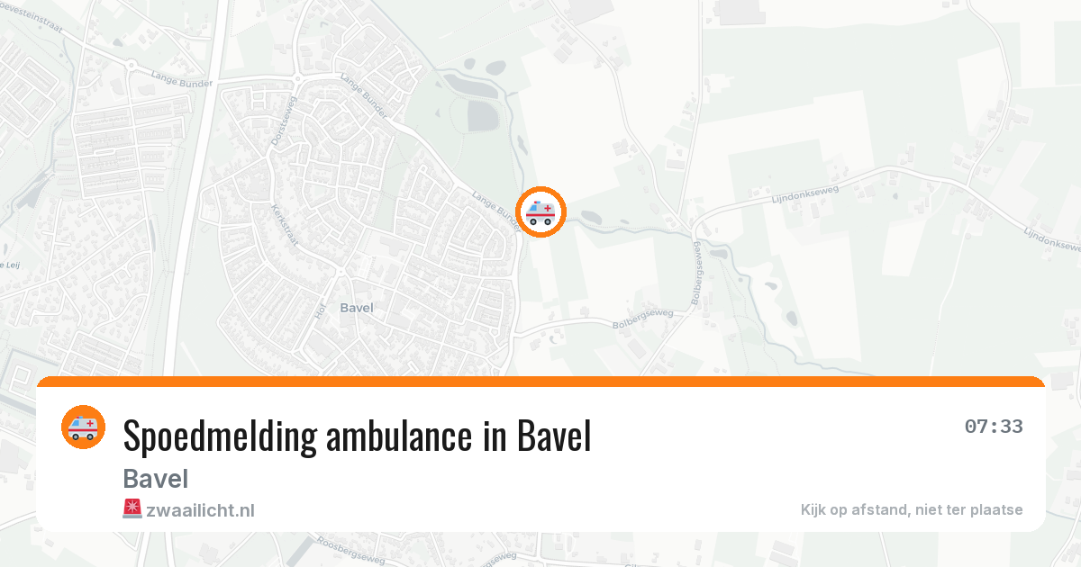Spoedmelding ambulance in Bavel — 11 aug 2026