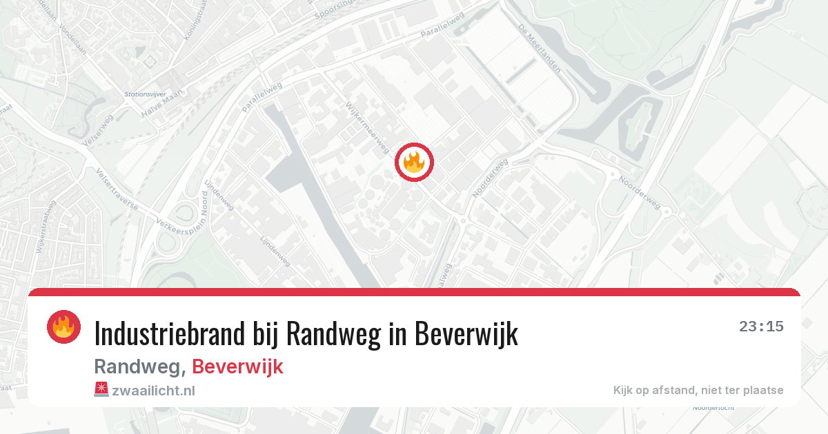 Industriebrand bij Randweg in Beverwijk — 21 mrt 2026
