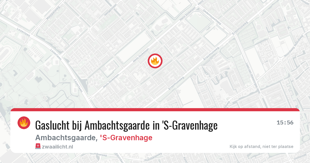 Gaslucht bij Ambachtsgaarde in 'S-Gravenhage — 27 jun 2026