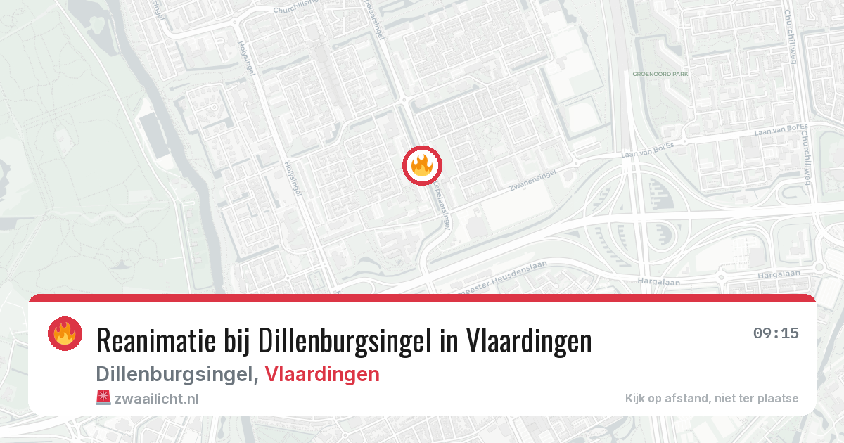 Reanimatie bij Dillenburgsingel in Vlaardingen — 27 apr 2026