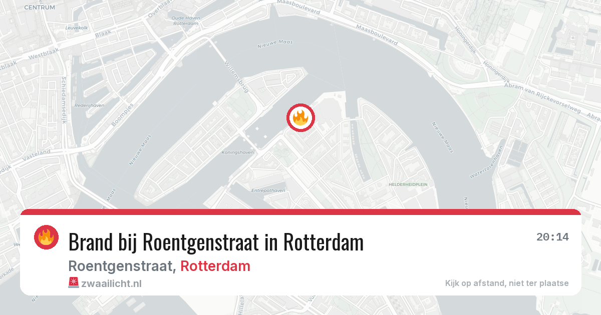 Brand bij Roentgenstraat in Rotterdam — 11 mei 2026