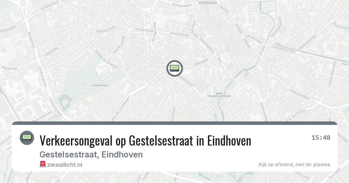 Verkeersongeval op Gestelsestraat in Eindhoven — 2 mrt 2026