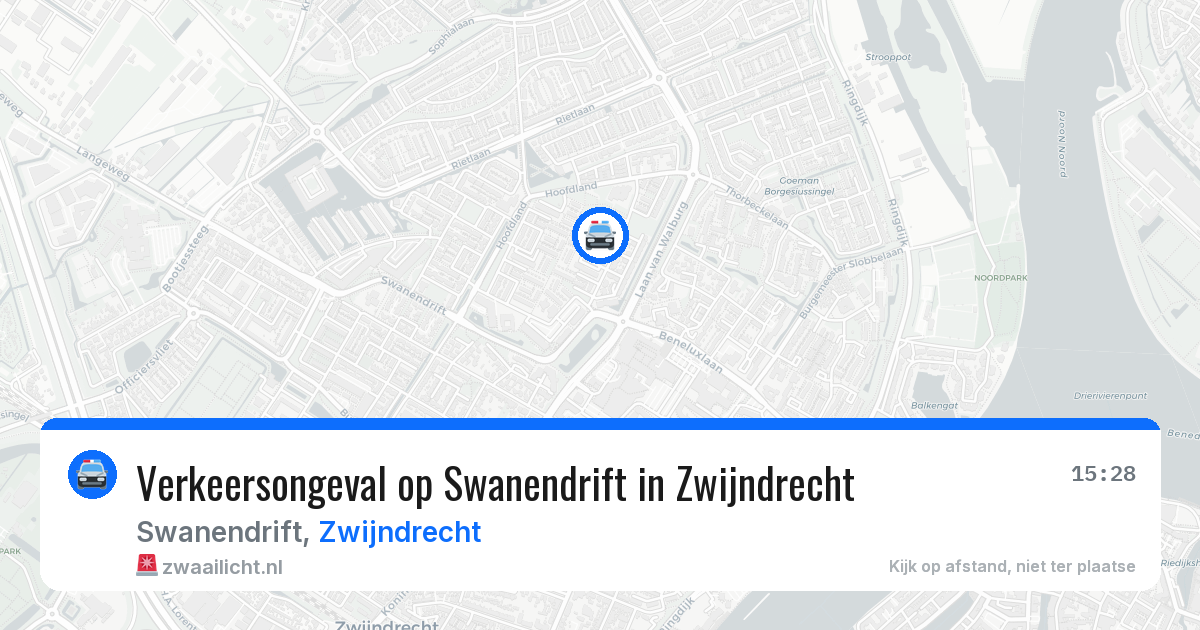 Verkeersongeval op Swanendrift in Zwijndrecht — 12 jun 2026