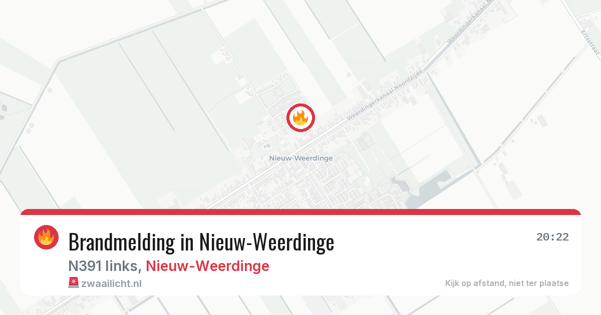 Brandmelding in Nieuw-Weerdinge — 30 mei 2026