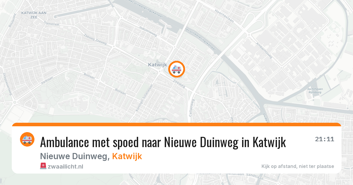 Ambulance met spoed naar Nieuwe Duinweg in Katwijk — 7 aug 2026