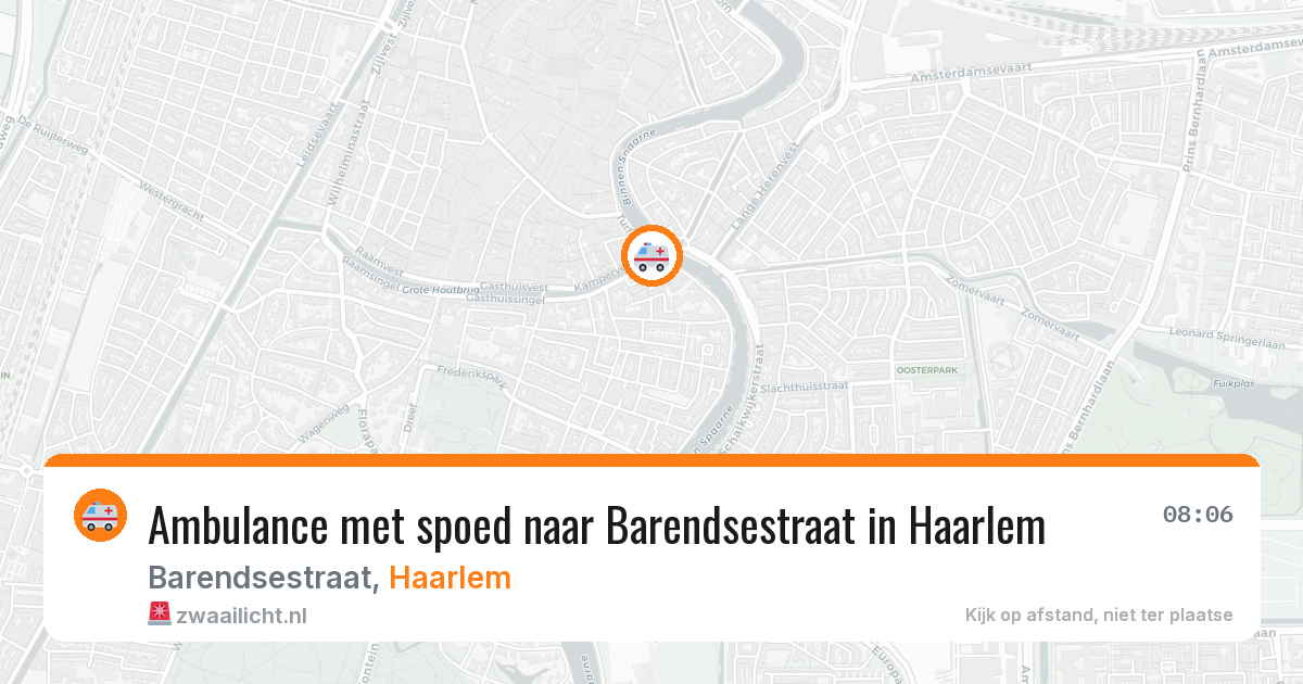Ambulance met spoed naar Barendsestraat in Haarlem — 16 apr 2026