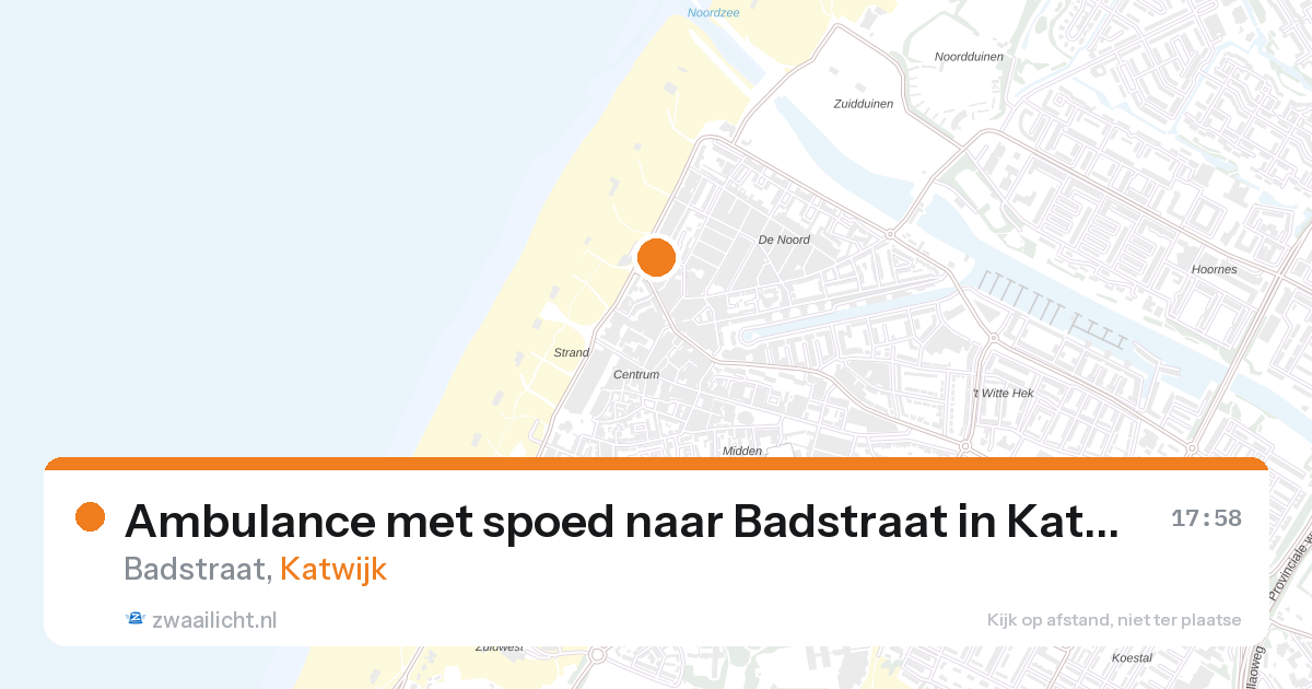 Ambulance met spoed naar Badstraat in Katwijk — 27 apr 2026