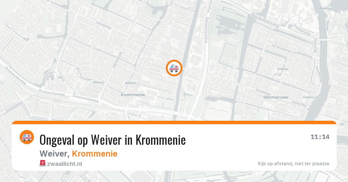 Ongeval op Weiver in Krommenie — 28 mei 2026
