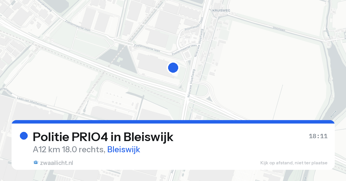 Politie PRIO4 in Bleiswijk — 23 aug 2026 | 🚨 Zwaailicht.nl
