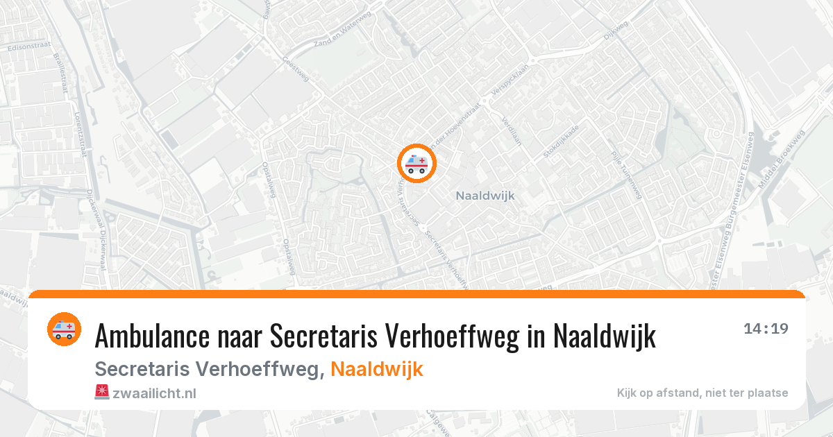Ambulance naar Secretaris Verhoeffweg in Naaldwijk — 11 aug 2026