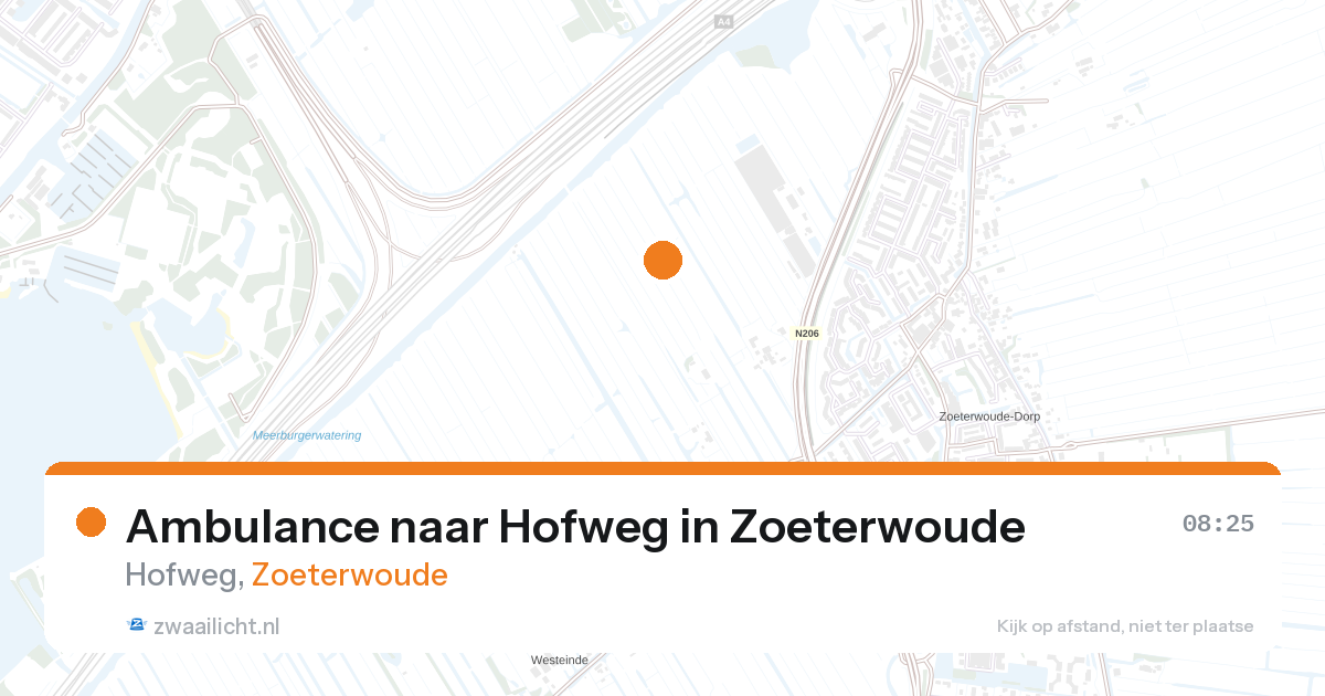 Ambulance naar Hofweg in Zoeterwoude — 27 aug 2026