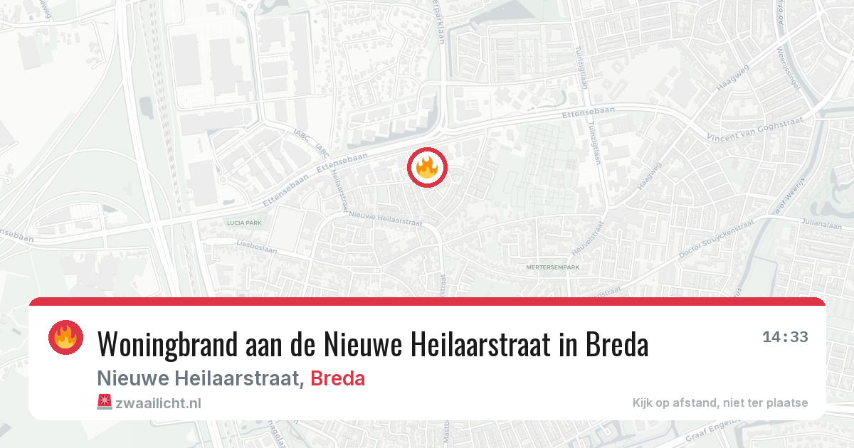 Woningbrand aan de Nieuwe Heilaarstraat in Breda — 16 mrt 2026