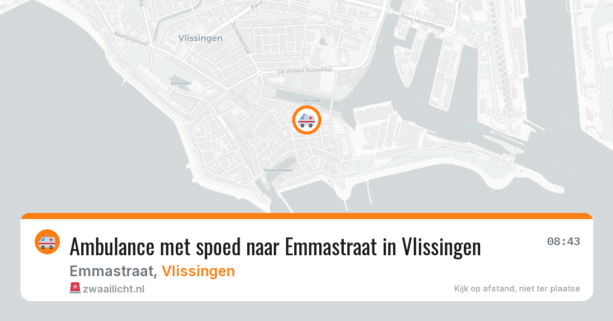 Ambulance met spoed naar Emmastraat in Vlissingen — 21 mrt 2026