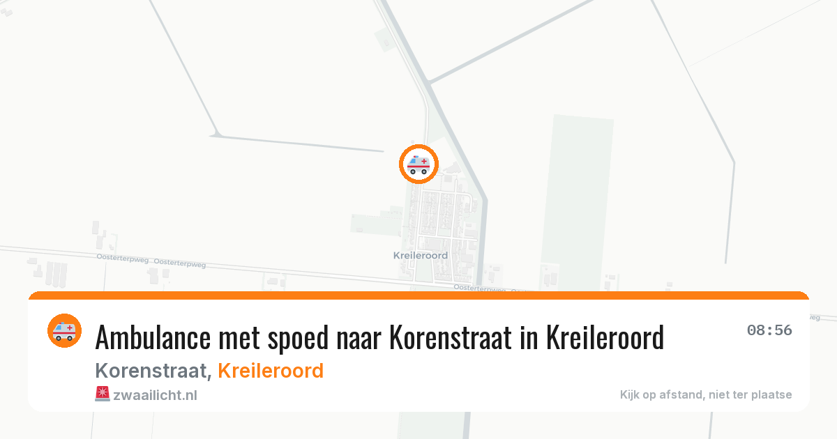 Ambulance met spoed naar Korenstraat in Kreileroord — 3 apr 2026