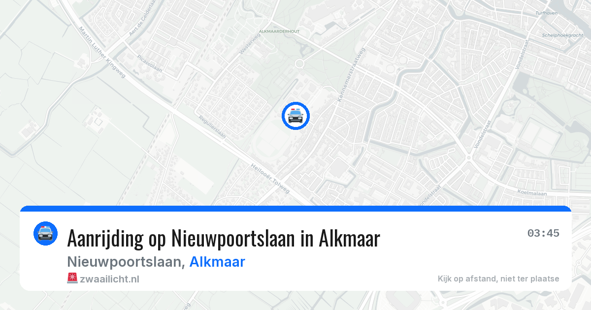 Aanrijding op Nieuwpoortslaan in Alkmaar — 15 jun 2026