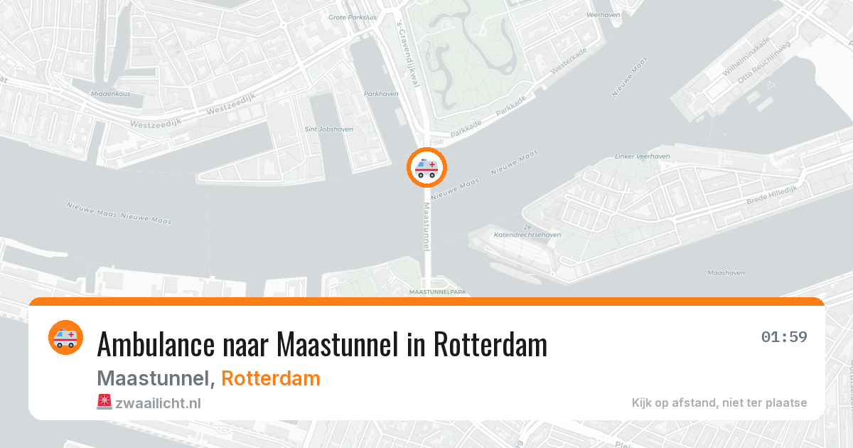 Ambulance naar Maastunnel in Rotterdam — 10 jun 2026