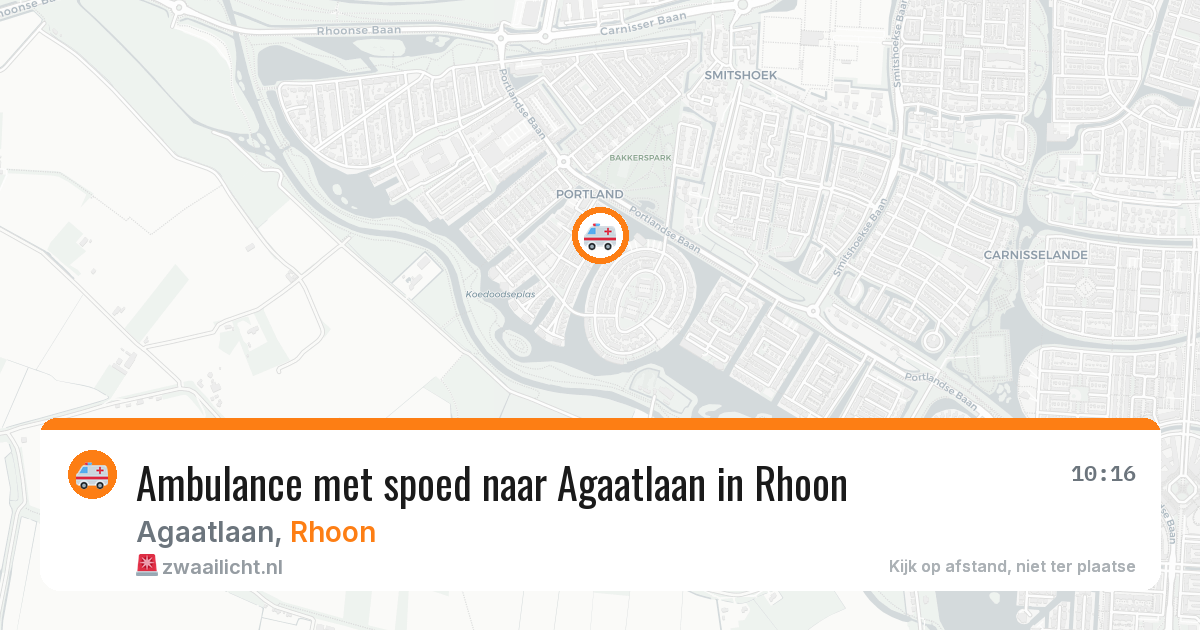Ambulance met spoed naar Agaatlaan in Rhoon — 21 jun 2026