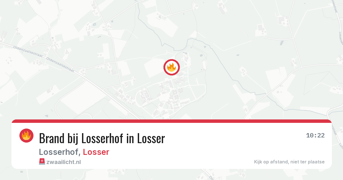 Brand bij Losserhof in Losser — 24 apr 2026