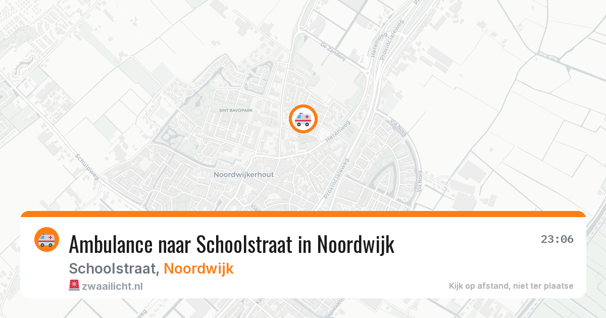 Ambulance naar Schoolstraat in Noordwijk — 2 aug 2026