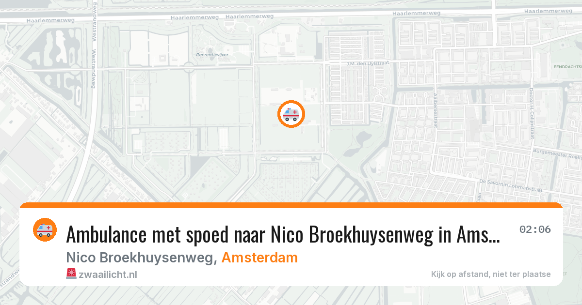 Ambulance met spoed naar Nico Broekhuysenweg in Amsterdam — 8 jul 2026