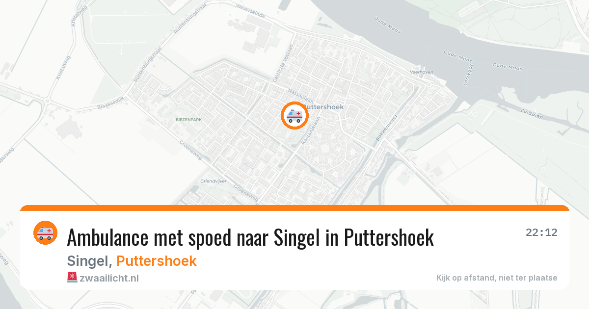 Ambulance met spoed naar Singel in Puttershoek — 2 mei 2026