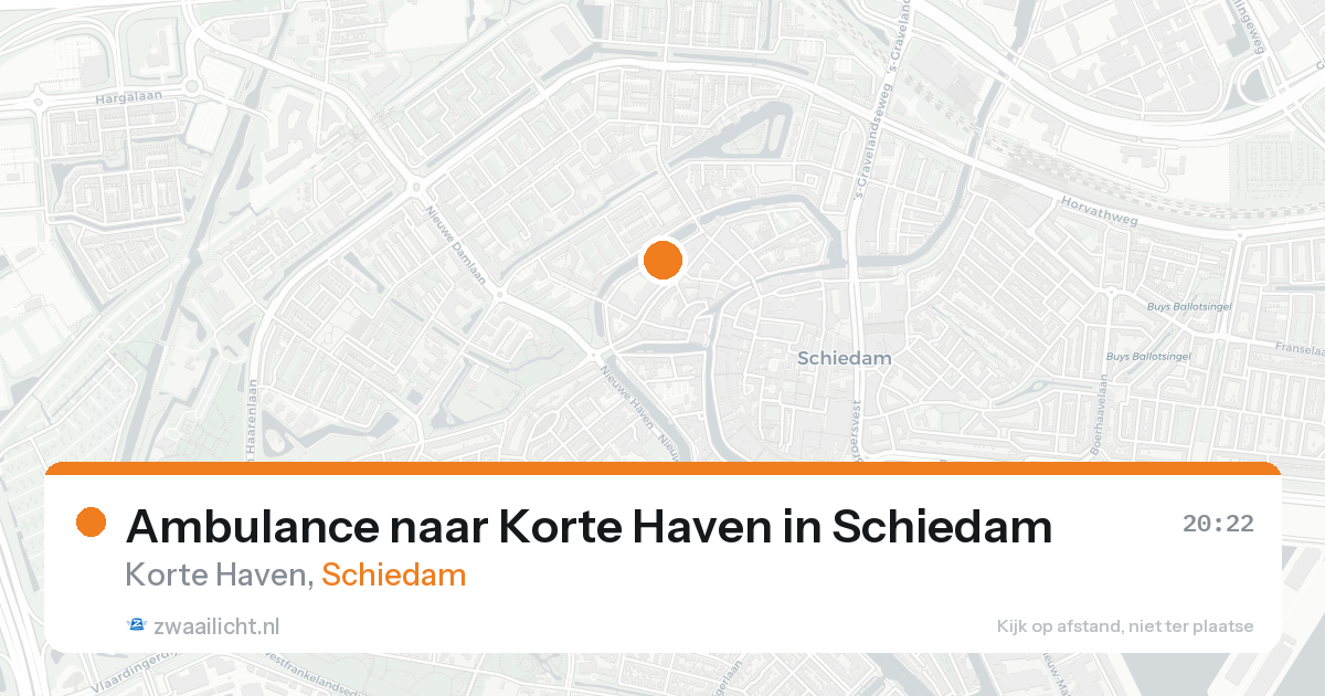 Ambulance naar Korte Haven in Schiedam — 26 mei 2026
