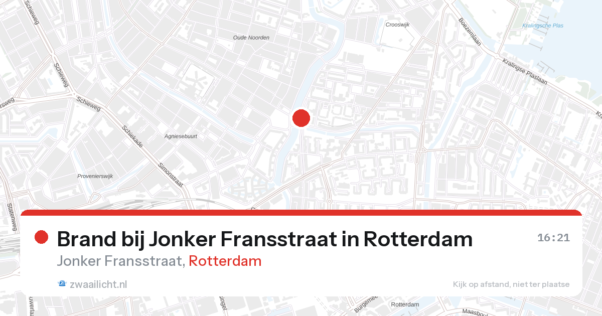 Brand bij Jonker Fransstraat in Rotterdam — 27 aug 2026