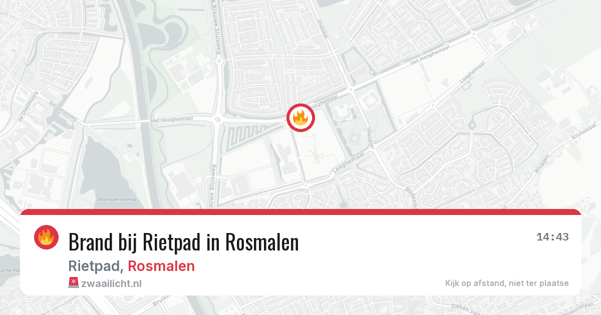 Brand bij Rietpad in Rosmalen — 13 jul 2026