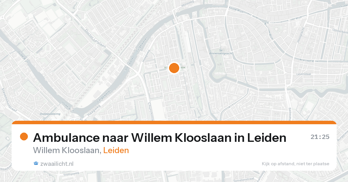Ambulance naar Willem Klooslaan in Leiden — 21 aug 2026